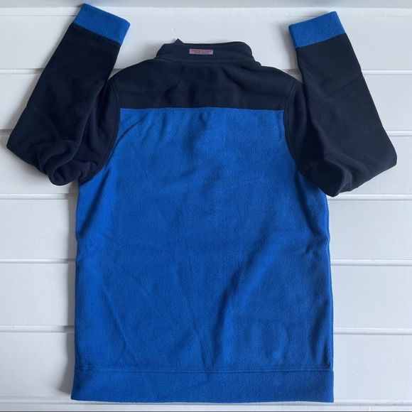 Vineyard Vines Boys' Tide Blue Snap-Placket Harbor Fleece Shep Shirt NWT Large - Picture 3 of 9